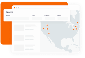 Self storage finder location map.