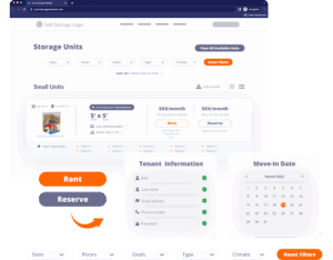 Self storage rental system checkout